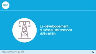 Le développement
du réseau de transport
d’électricité
LE BILAN ÉLECTRIQUE FRANÇAIS 2014 17
 