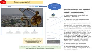 Comment	ça	marche	?
1.	Inscrivez-
vous	!
Vous	utilisez	MyObservatoire	pour	la	première	fois	?	
Cette	étape	est	importante	:	seuls	les	inscriptions	
complètes	et	sincères	seront	acceptées	!
1)	Veuillez	saisir	vos	nom	et	prénom	réels	(et	pas	
« mairie »	ou	« service	com »).
2)	Saisissez	votre	e-mail,	celui	où	votre	confirmation	
d’inscription	sera	envoyée.
3)	Si	vous	avez	précédemment	saisi	un	mail	personnel,	
saisissez	ici	votre	e-mail	professionnel	pour	vérification	:	
sans	cela,	votre	inscription	ne	sera	pas	validée.	Si	c’était	
votre	e-mail	professionnel,	saisissez	le	une	seconde	fois.
4)	Si	vous	travaillez	dans	une	collectivité,	recherchez-la	
ici	dans	la	liste	:	cela	vous	permettra	d’accéder	à	plus	de	
fonctionnalités	d’analyse	de	vos	comptes.	Trois	autres	
cas	de	figure	:	comité	de	pilotage,	si	vous	faites	partie	
des	150	gentils	membres,	secteur	public	(autre),	si	vous	
ne	travaillez	pas	dans	une	collectivité	locale,	ou	secteur	
privé (dans	ce	dernier	cas,	vous	serez	les	premiers	
informés	lorsque	la	plateforme	vous	sera	ouverte).
5)	Choisissez	un	mot	de	passe	et	confirmez-le.
6)	Merci	de	recopier	les	caractères	pour	prouver	que	
vous	n’êtes	pas	un	robot.	Si	ce	n’est	pas	lisible,	cliquez	
sur	« actualiser	le	captcha ».
V	0.3
Votre	inscription	sera	validée	sous	48h	si	toutes	les	champs	sont	bien	remplis.
Vous	recevrez	un	mail	de	confirmation	à	l’adresse	indiquée.
Chers	membres	du	COPIL,	il	s’agit	d’un	
compte	distinct	de	celui	sur	la	plateforme	
observatoiresocialmedia.org donc	de	
nouveaux	identifiants	à	créer	!	
 