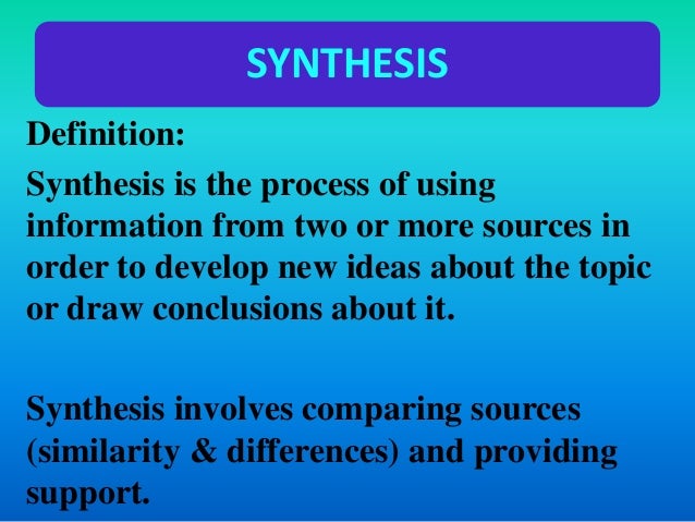 what is synthesis
