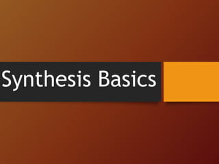 Synthesis Basics
 
