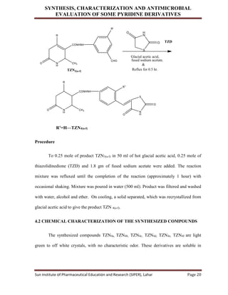 SYNTHESIS, CHARACTERIZATION AND ANTIMICROBIAL EVALUATION OF SOME ...