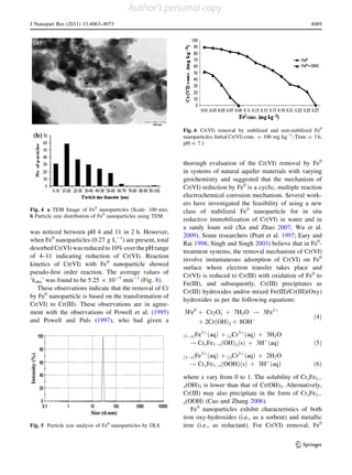 Synthesis, characterization and role of zero valent iron nanoparticle ...