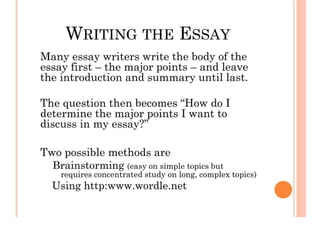 Synthesis Essay (Compare And Contrast)