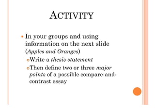 Synthesis Essay (Compare And Contrast)