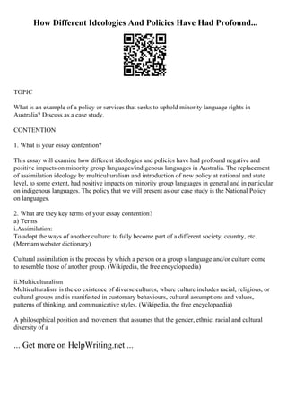 Synthesis Essay Example Ap Language | PDF