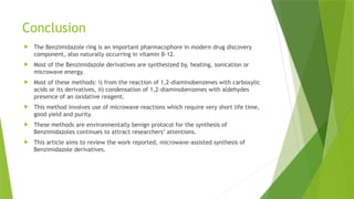 Synthesis of Benzimidazole Derivatives Microwave Synthesis Approach.pptx
