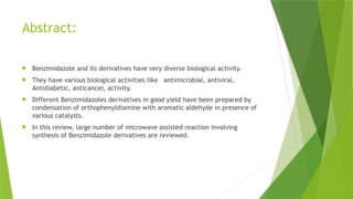 Synthesis of Benzimidazole Derivatives Microwave Synthesis Approach.pptx