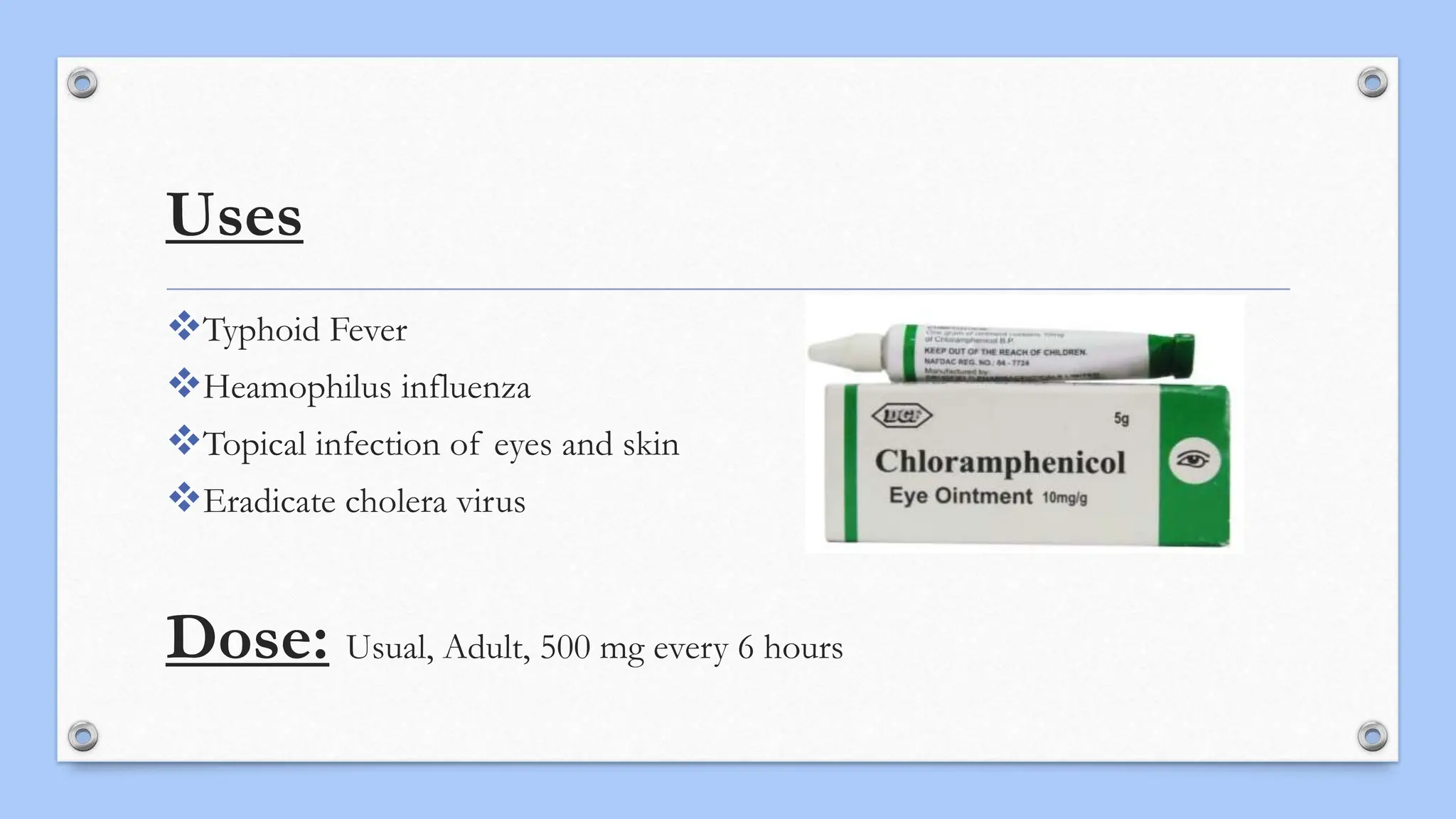 Synthesis of Chloramphenicol,uses and dose.pptx
