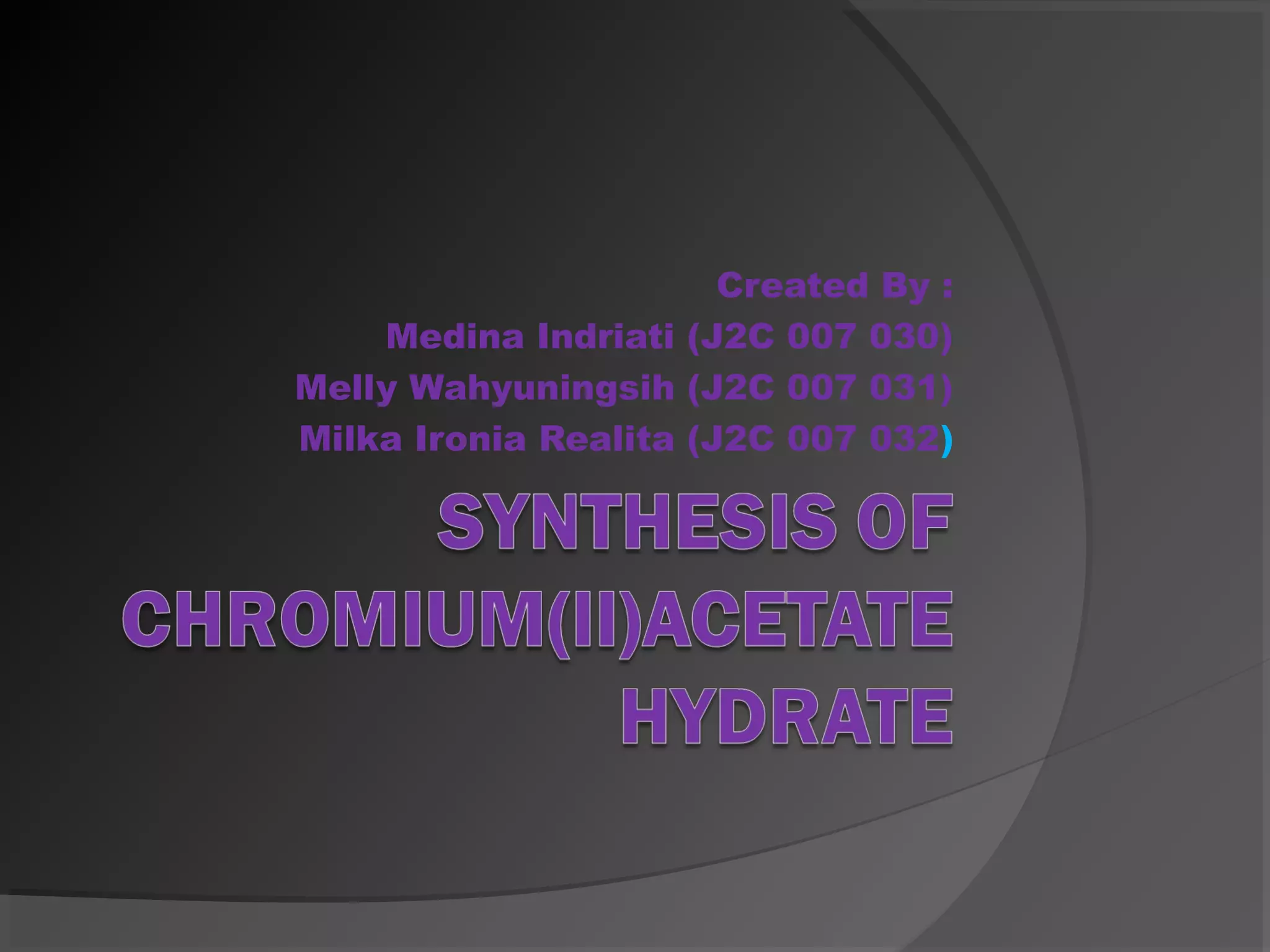 Chromium Ii Hydroxide And The Future Of [Relevant Industry, E.G.,  Sustainable Technology] - e1gh6gc