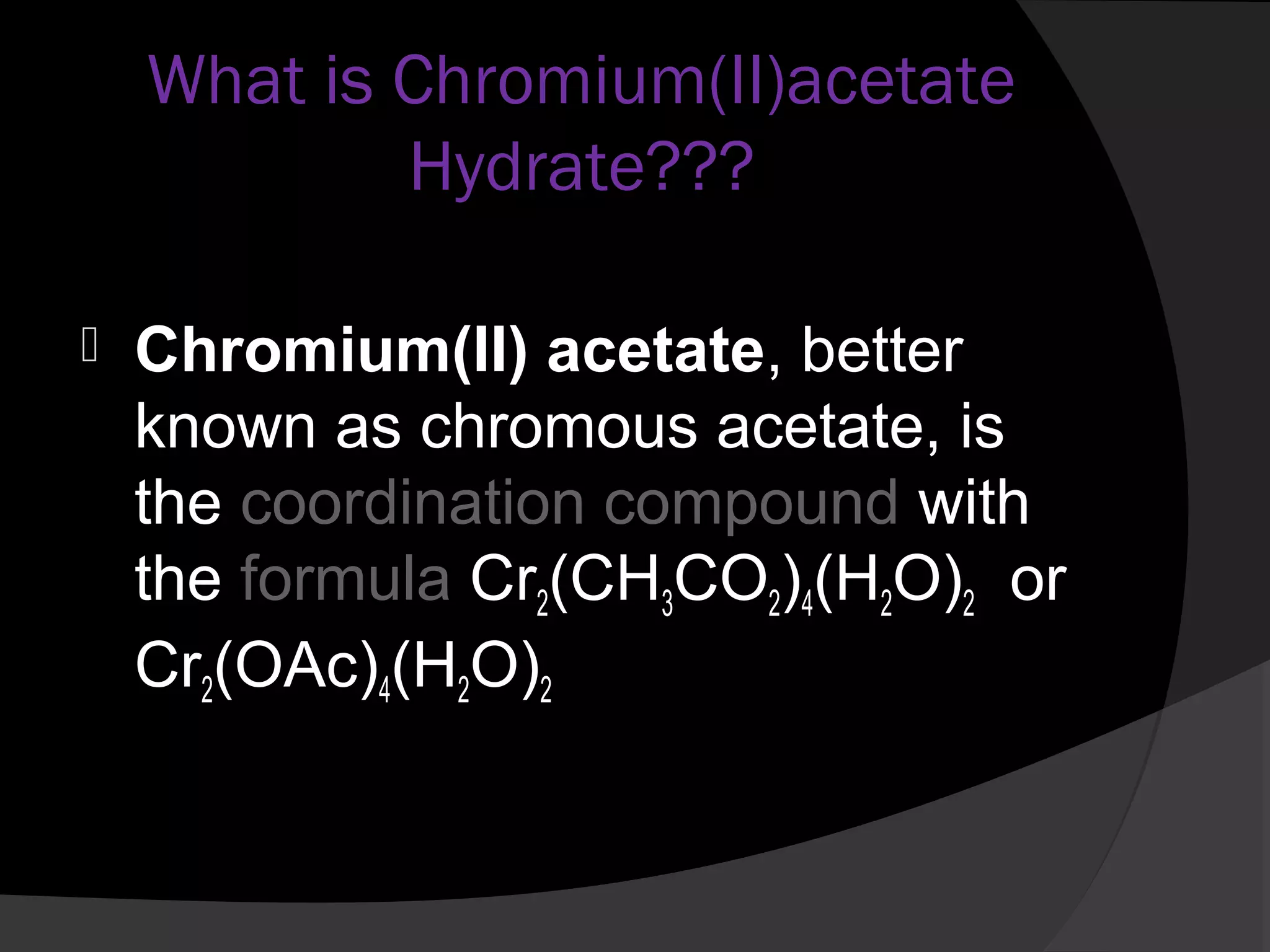 Chromium Ii Hydroxide And The Future Of [Relevant Industry, E.G.,  Sustainable Technology] - n5pd583