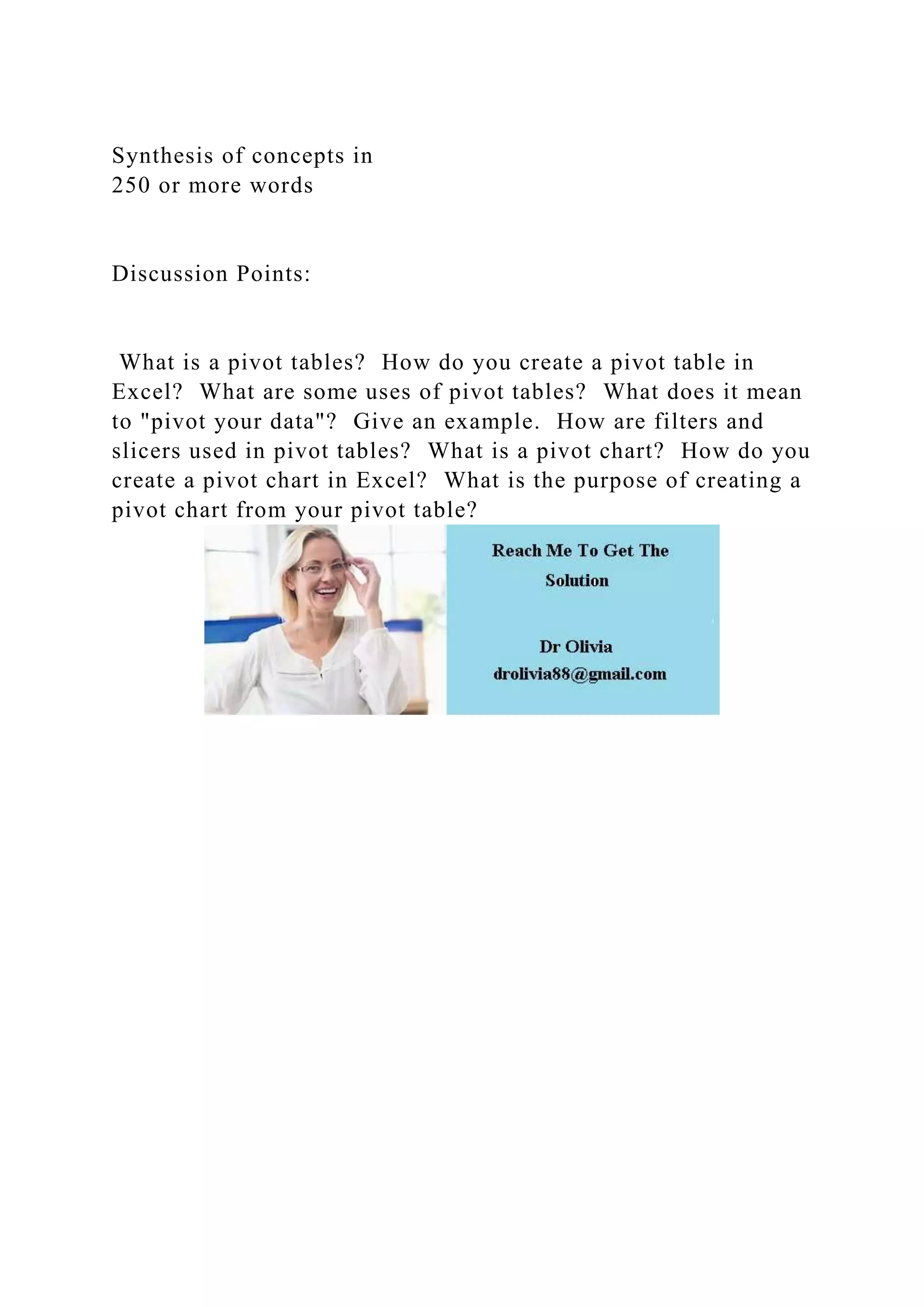 Synthesis of concepts in 250 or more wordsDiscussion Points.docx