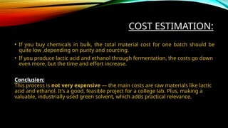 Solvent Cost Synthesis of Green Solvent and Its Physical Properties.pptx