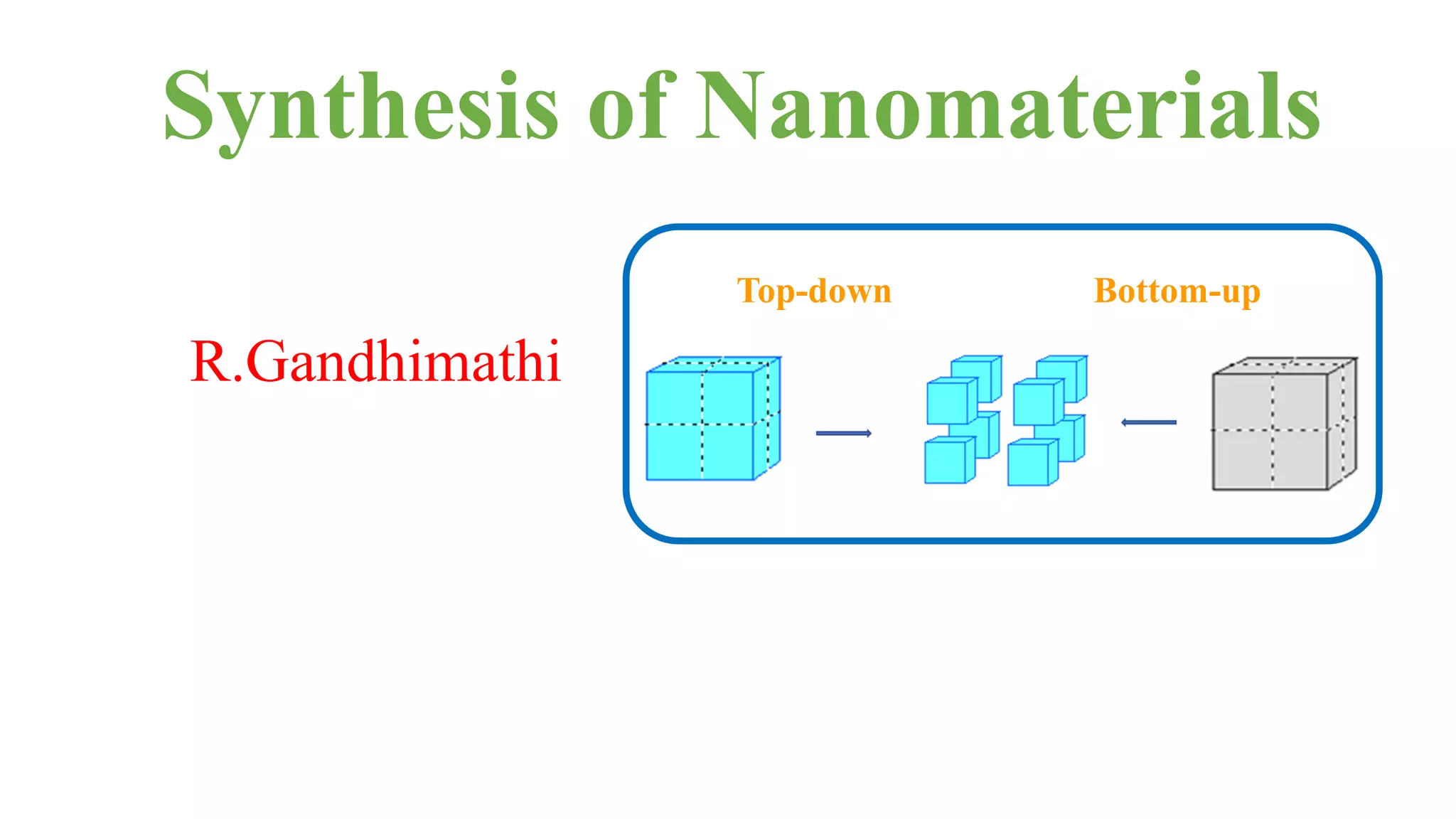 Synthesis of nanomaterials | PDF