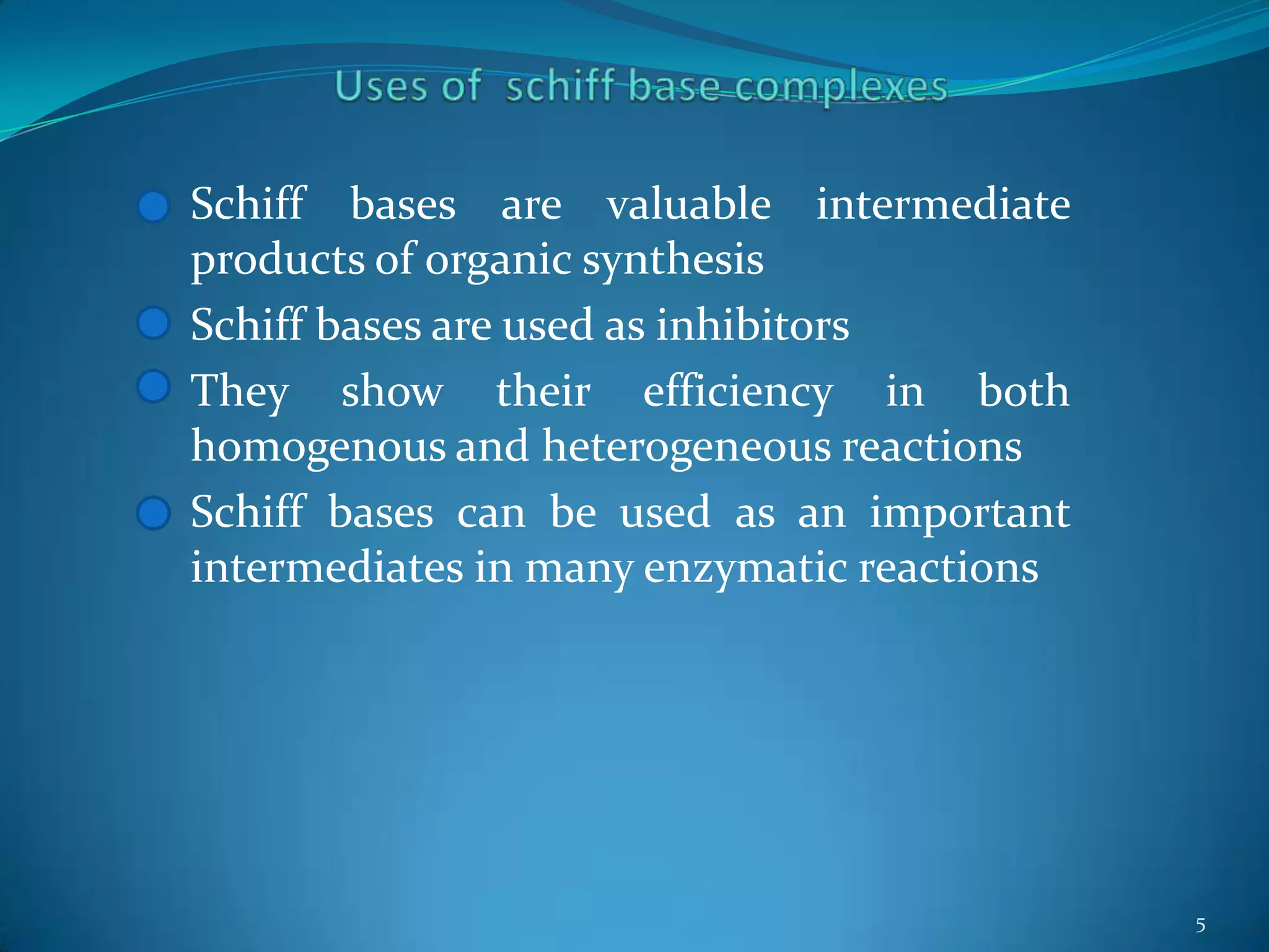 Synthesis of schiff base complexes and their biological studies — free download
