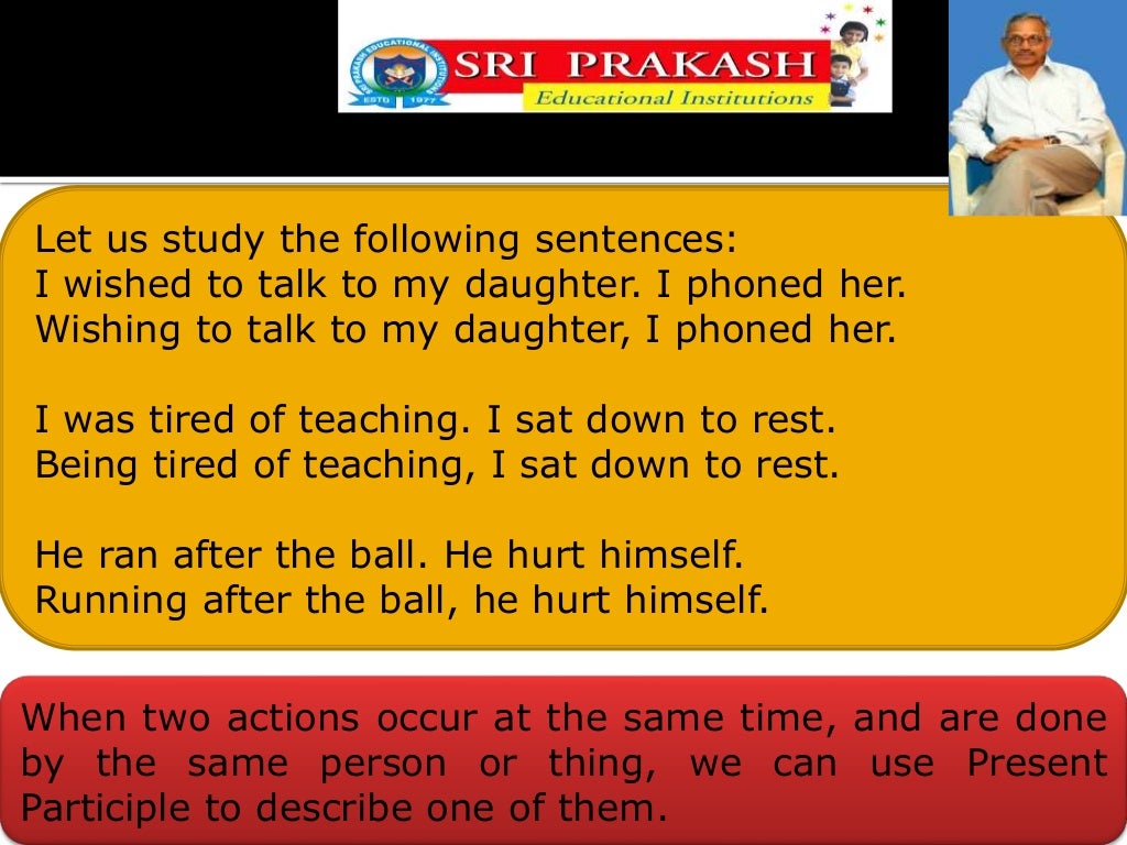 List of present participle words image