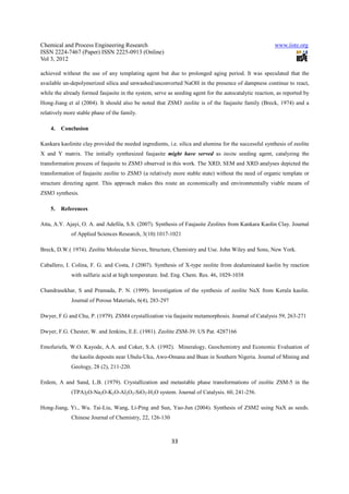 Synthesis of zeolite zsm3 from faujasite | PDF