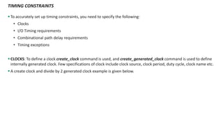 Generated Clock Command Synthesis and Optimization in Vlsi design | PDF
