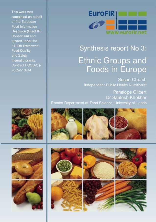 Synthesis Report 3 Ethnic Groups And Foods In Europe