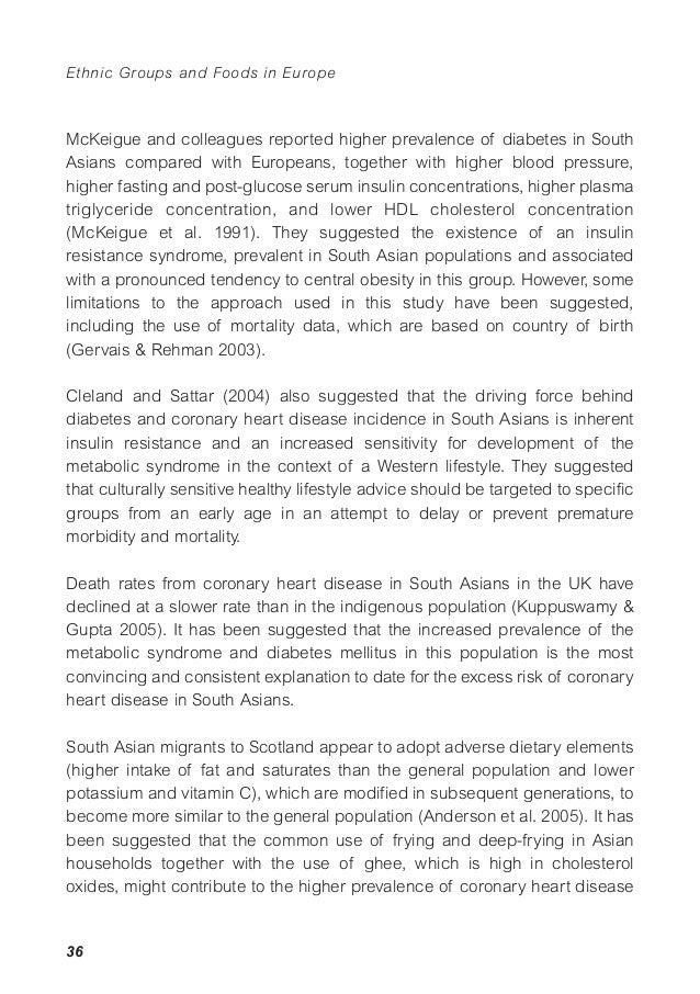 Synthesis Report 3 Ethnic Groups And Foods In Europe - 