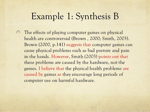 synthesis essay presentation example of synthesis essay