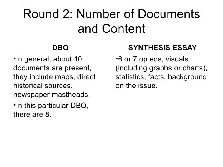 Synthesis dbq example picture