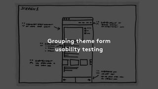 Grouping theme form
usability testing
 