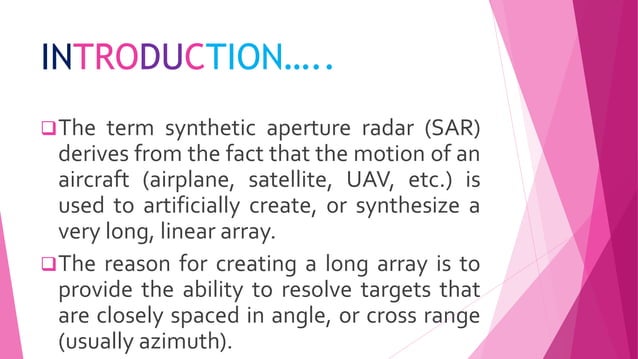 Synthetic aperature radar | PPTX | Geography | Science
