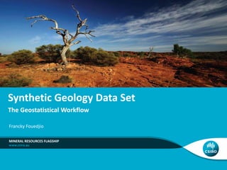 Synthetic Geology Data Set
MINERAL RESOURCES FLAGSHIP
Francky Fouedjio
The Geostatistical Workflow
 