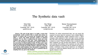 Synthetic data generation for machine learning | PDF