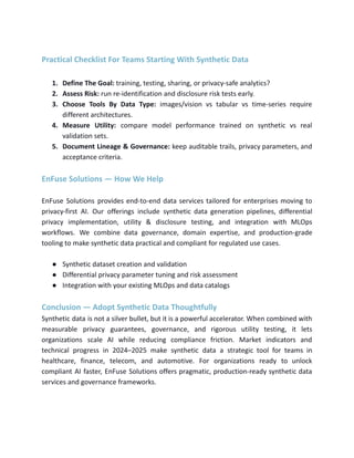 Synthetic Data Generation: Powering AI Without Compromising Privacy | PDF