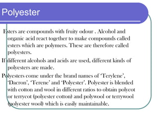 Synthetic fibres and plastic viii ppt | PDF