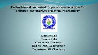 Electrochemical Synthesis of Copper Oxide Nanoparticles for Enhanced ...