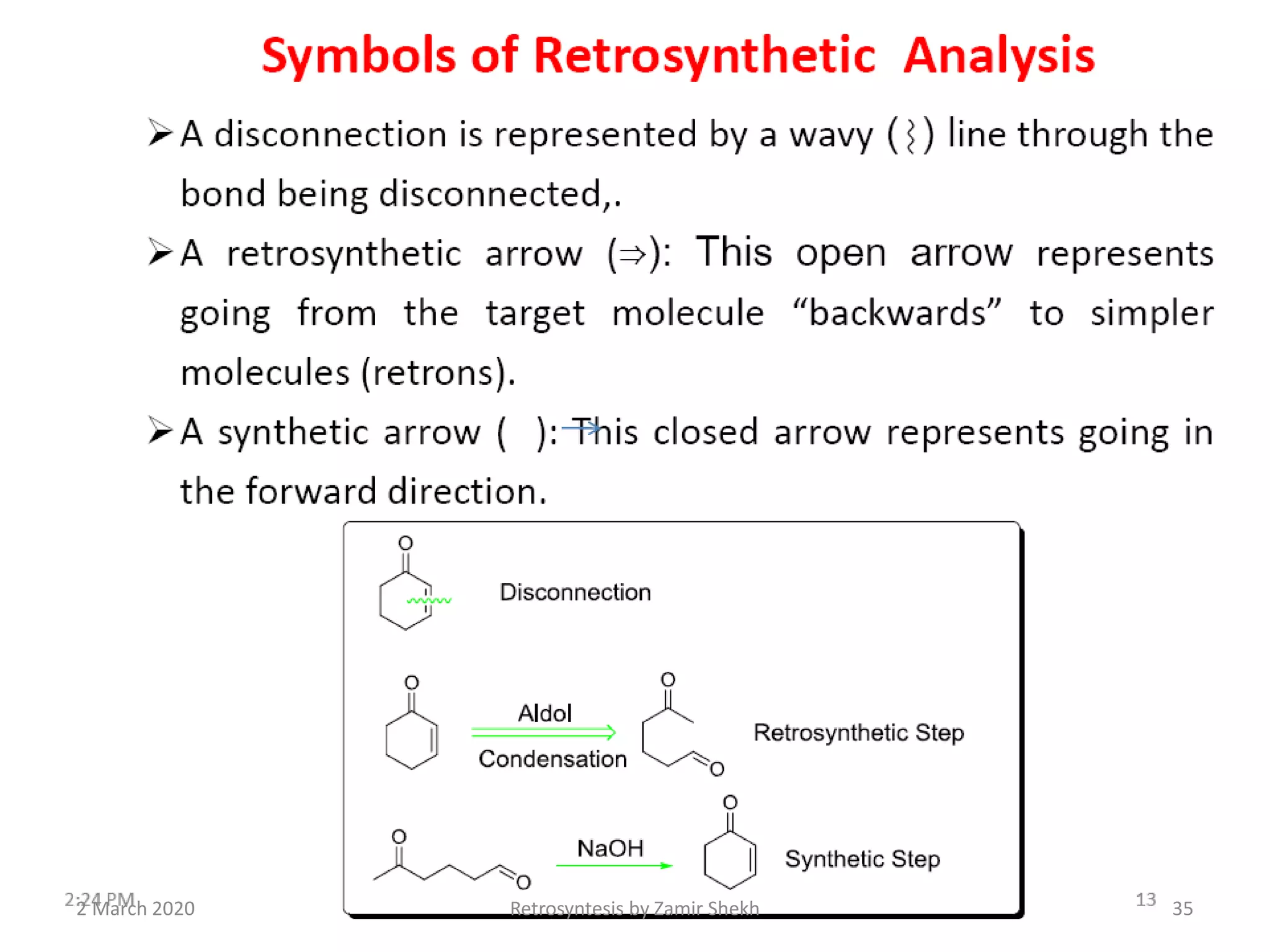 2 March 2020 Retrosyntesis by Zamir Shekh 35
 