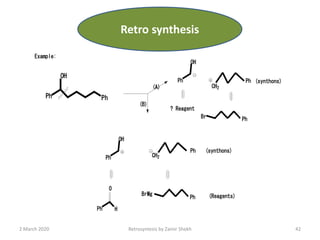 Synthons Example Retrosyntheis Synthetic Strategeis - Zamir Shekh | PDF