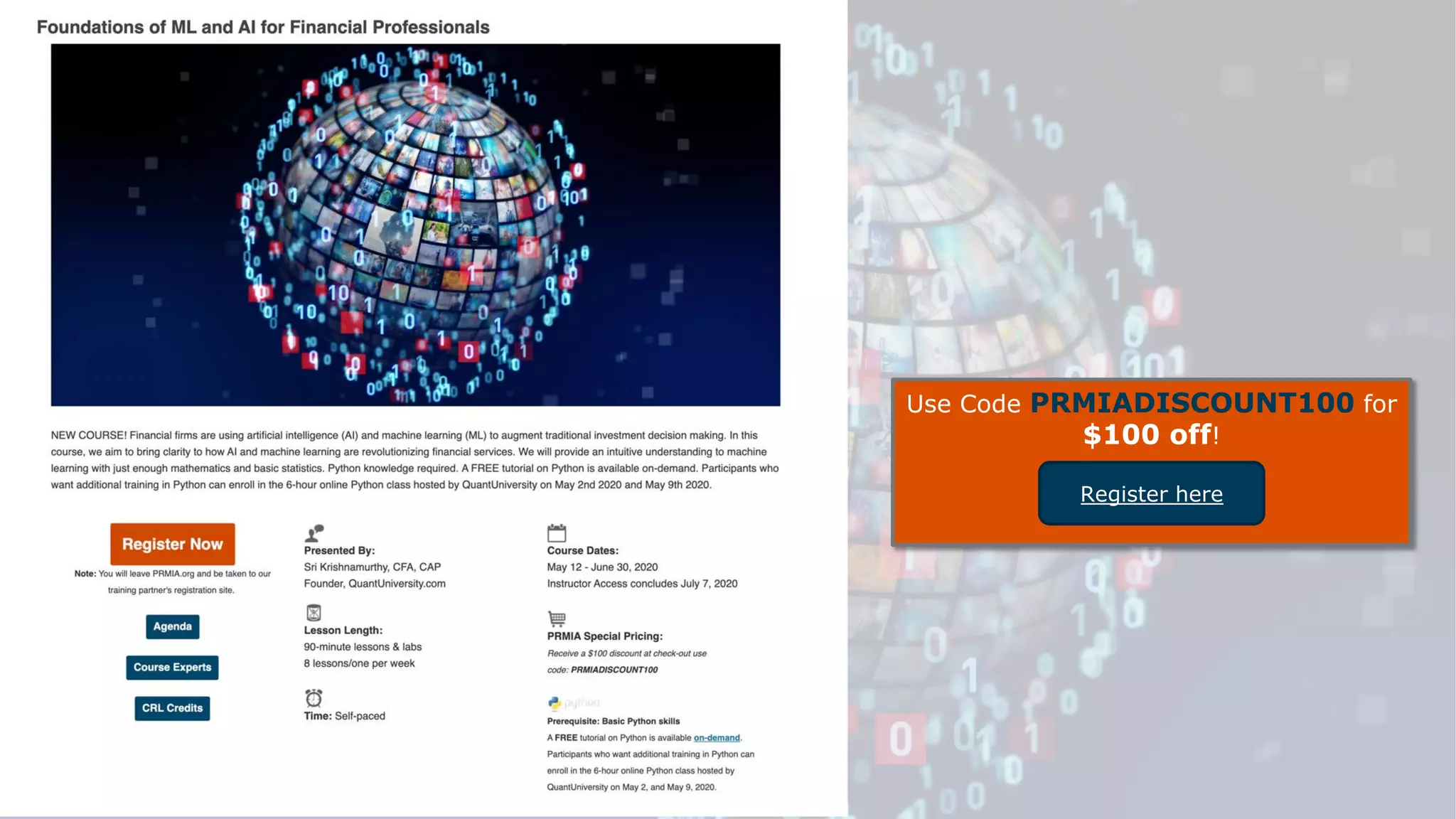 www.prmia.org© PRMIA 2020 Use Code PRMIADISCOUNT100 for $100 off! Register here 