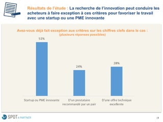 Résultats de l’étude : La recherche de l’innovation peut conduire les acheteurs à faire exception à ces critères pour favoriser le travail avec une startup ou une PME innovante | 9 
Avez-vous déjà fait exception aux critères sur les chiffres clefs dans le cas : 
(plusieurs réponses possibles)  