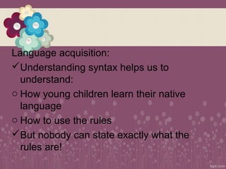 Introduction to syntax | PPT