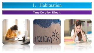 1. Habituation
Time Duration Effects
 