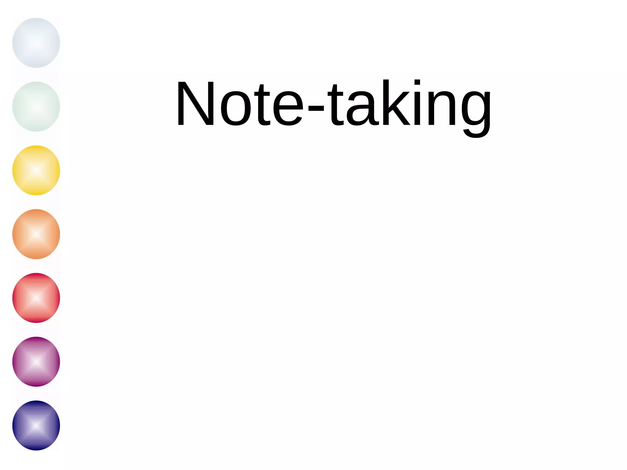 Note-taking 