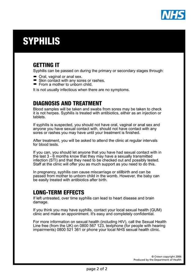 Syphilis | PDF