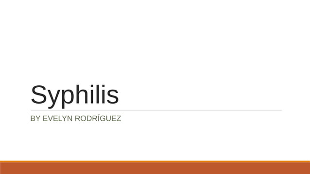 Syphilis | PPT