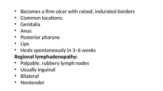 Indurayed Borders Comprehensive Overview of Syphilis: Stages, Diagnosis, and Treatment | PPTX