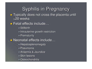 Syphilis and pregnancy