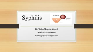 Dr. Walaa Mostafa Ahmed
Medical commission
Family physician specialist
Syphilis
 
