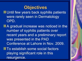 Syphilis resurgence: The social background | PPT