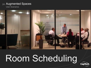 24
User Scenarios
Augmented Spaces
Room Scheduling
 
