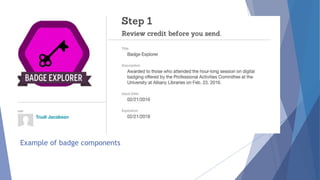 Example of badge components
 