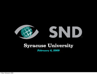 Syracuse - Redesign Talk