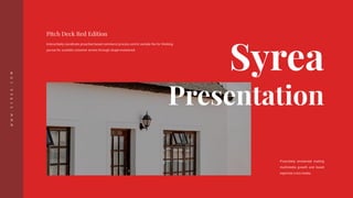 Syrea Presentation : Dark Color Theme