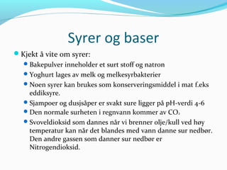 Syrer og baser | PPT